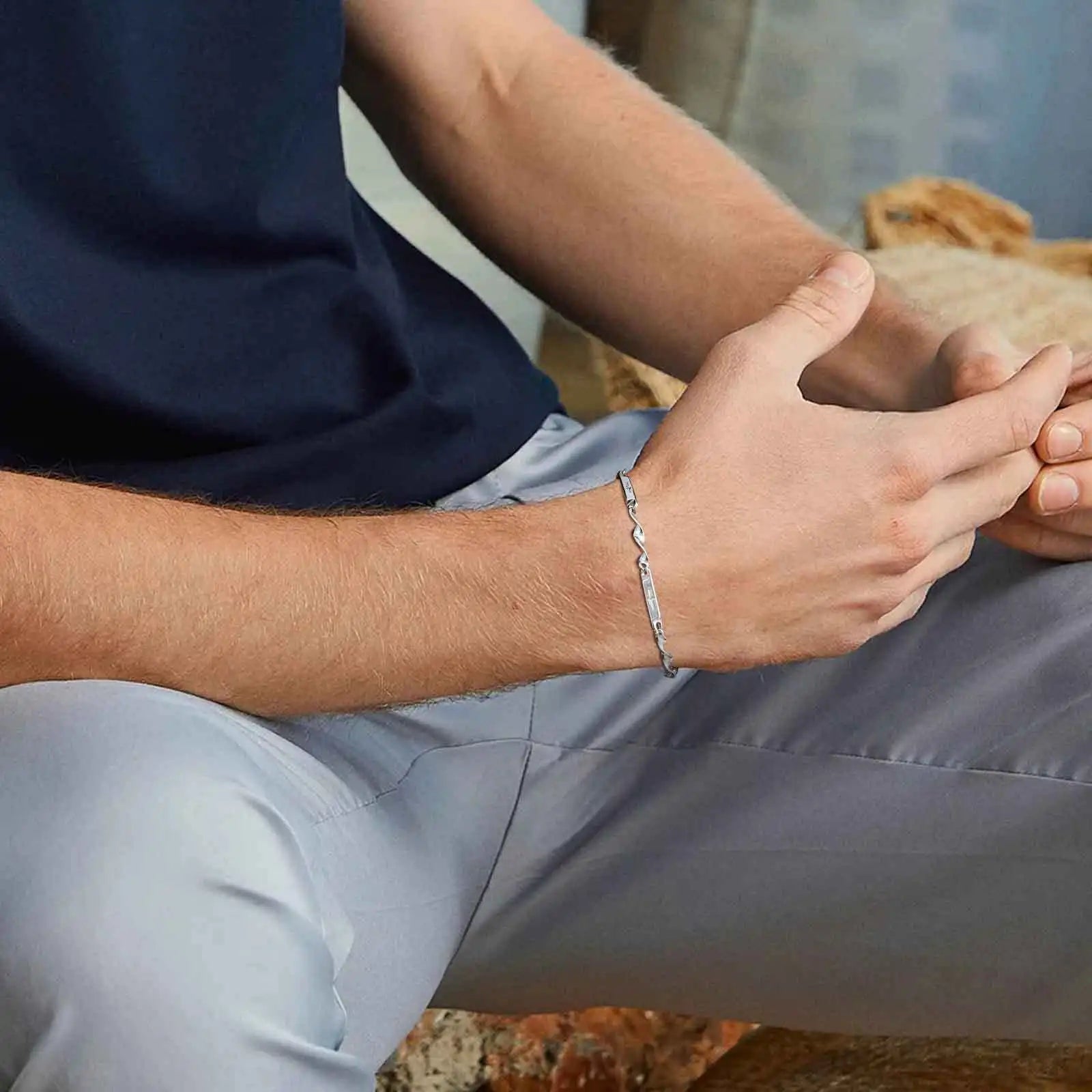 Mobius Cross Bamboo Chain Bracelet