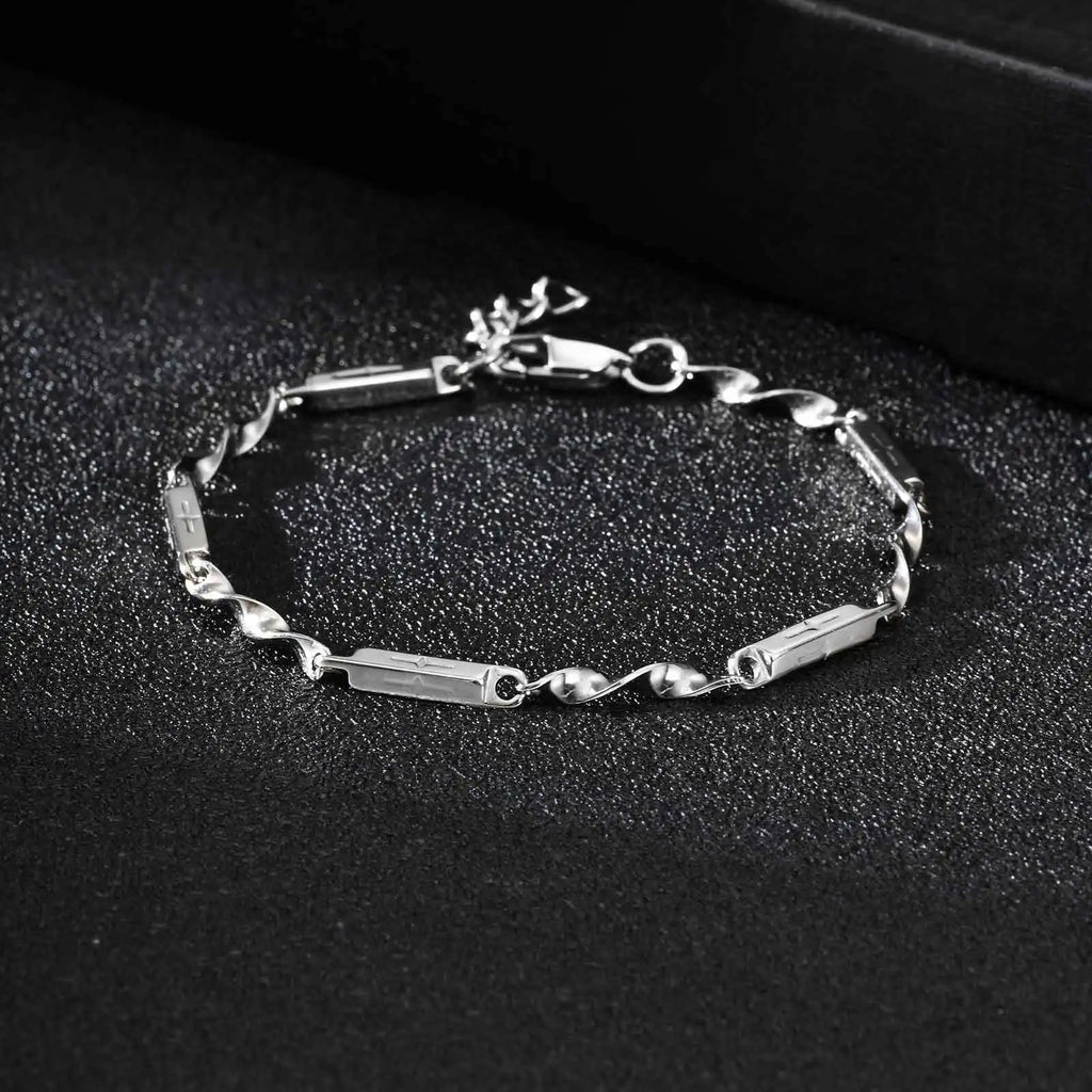 Mobius Cross Bamboo Chain Bracelet