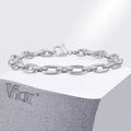 Handcrafted Steel Link Chain Bracelet