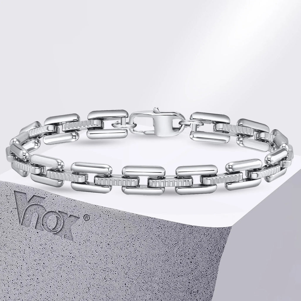 Heavy Handmade Rectangle Chain Bracelet