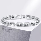 Heavy Handmade Rectangle Chain Bracelet