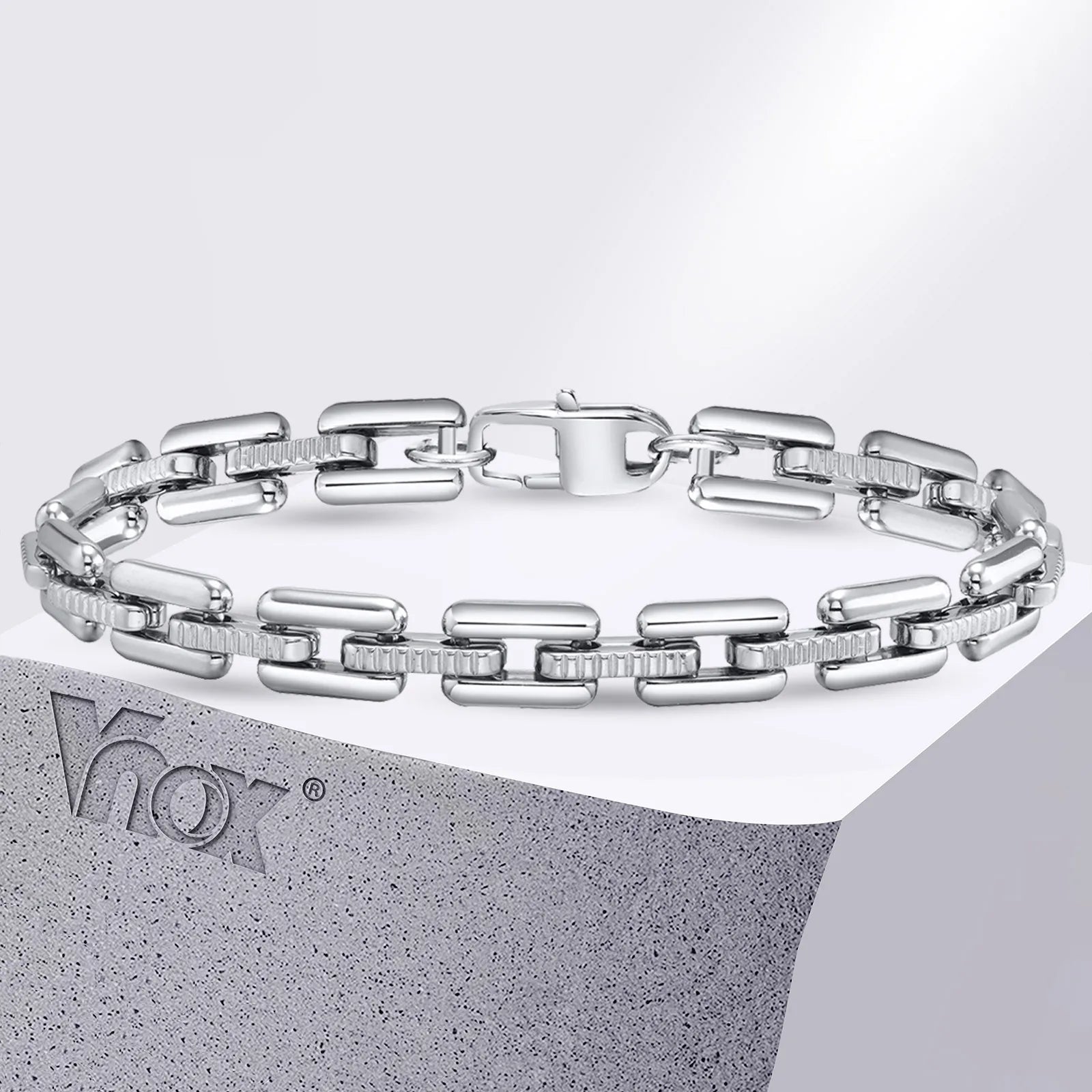 Heavy Handmade Rectangle Chain Bracelet