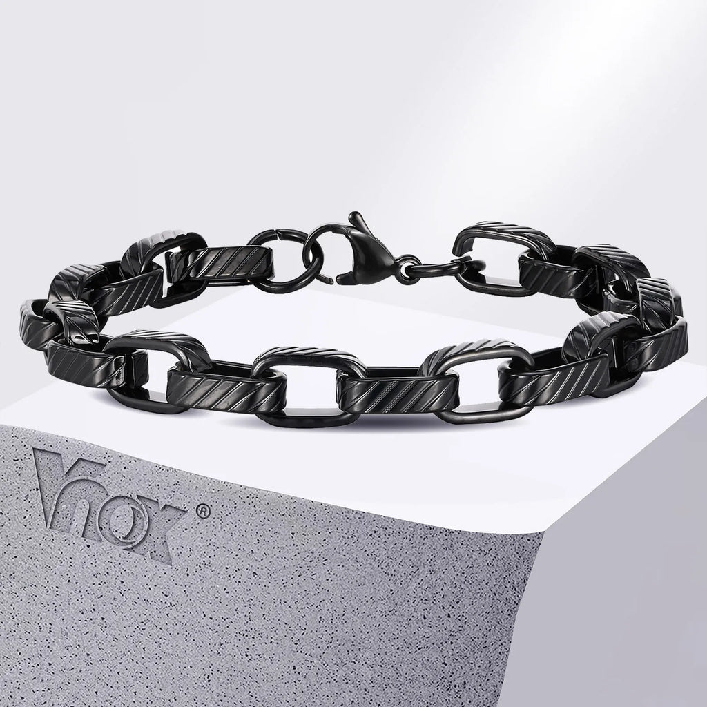 Chunky Rectangle Links Chain Bracelet