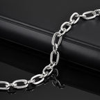 Handcrafted Steel Link Chain Bracelet