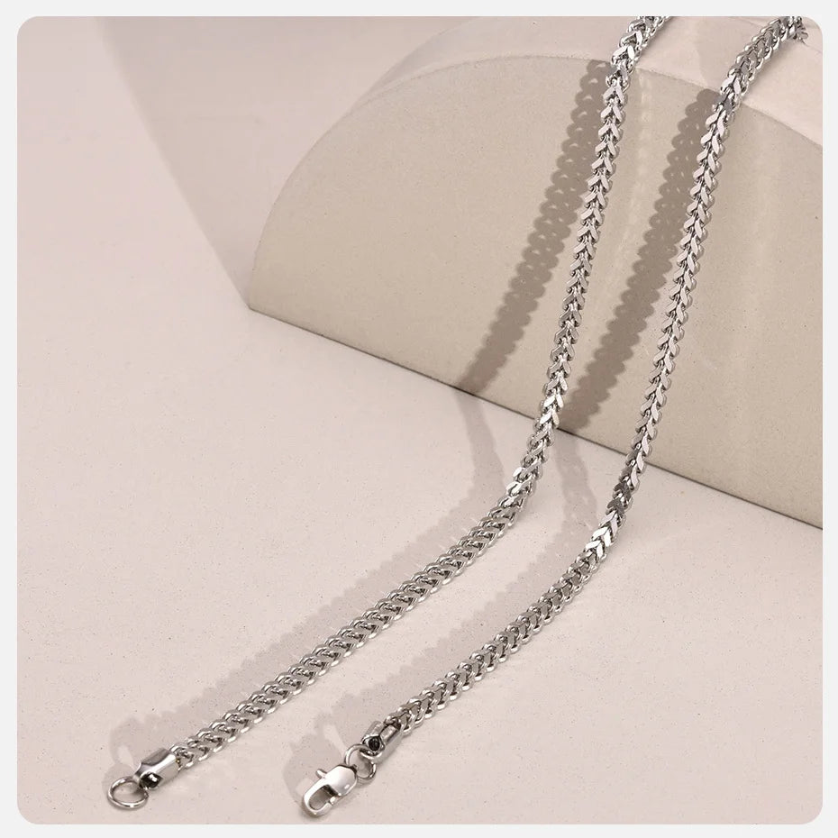 Franco Foxtail Chain Necklace