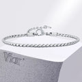 2.5mm Slim Twisted Snake Chain Bracelet