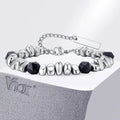 Gallstone Beaded Chain Bracelet