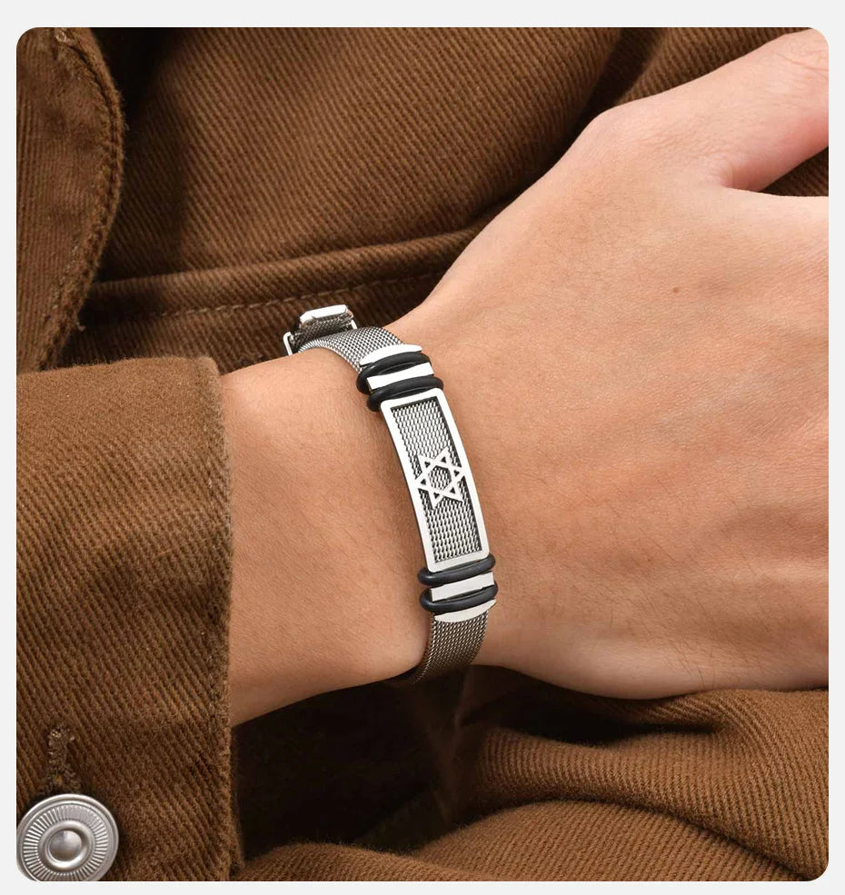 Hexagram Mesh Bangle Bracelet