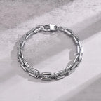 Heavy Handmade Rectangle Chain Bracelet
