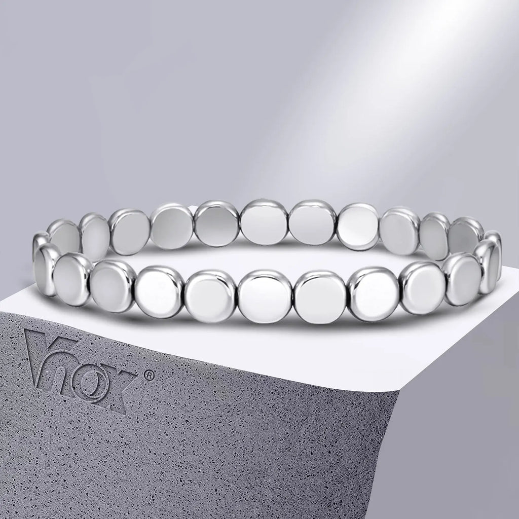 7.7mm Hematite Beaded Bracelet