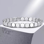 7.7mm Hematite Beaded Bracelet