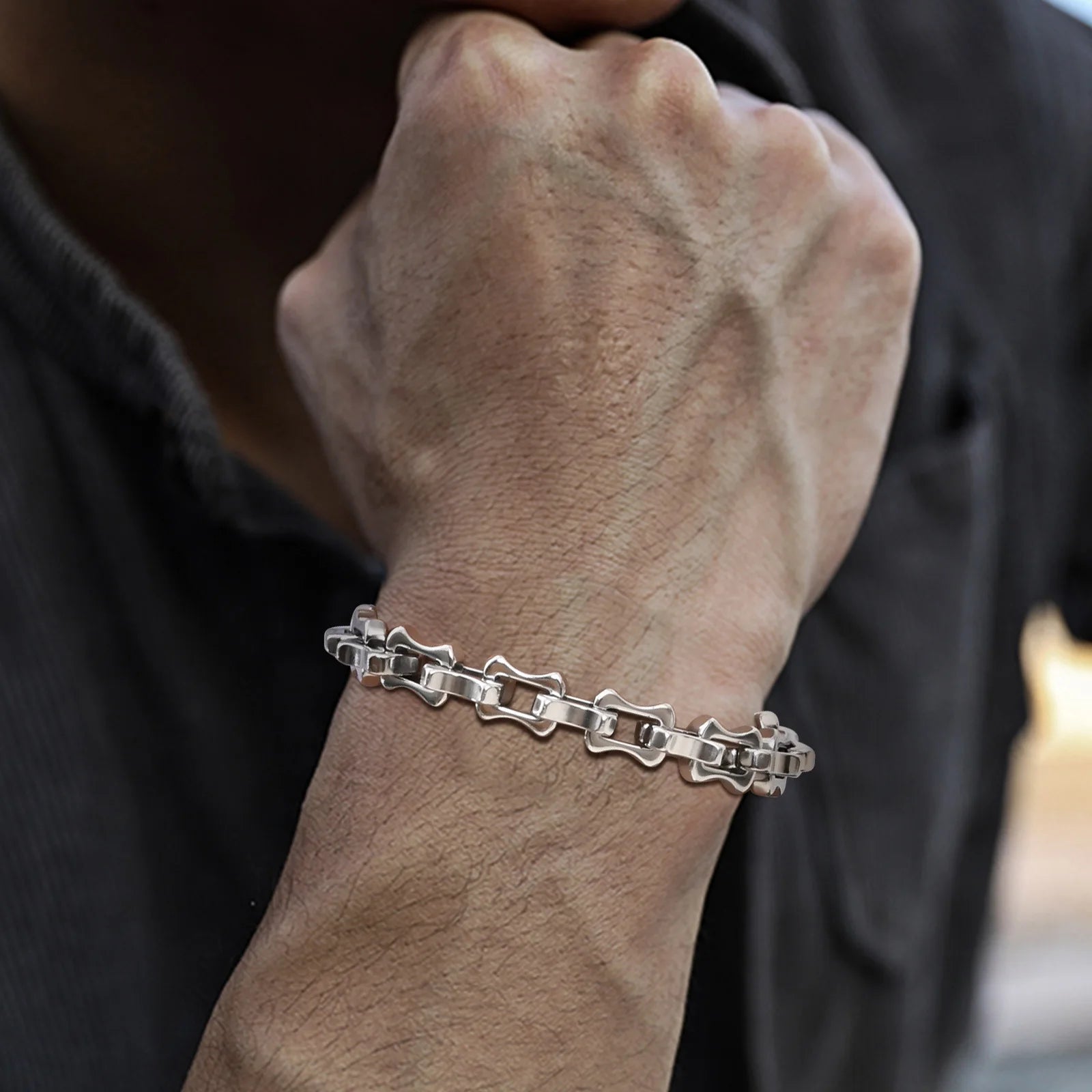 Heavy Bold Handmade Link Chain Bracelet
