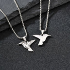 Hummingbird Pendant Box Chain Necklace