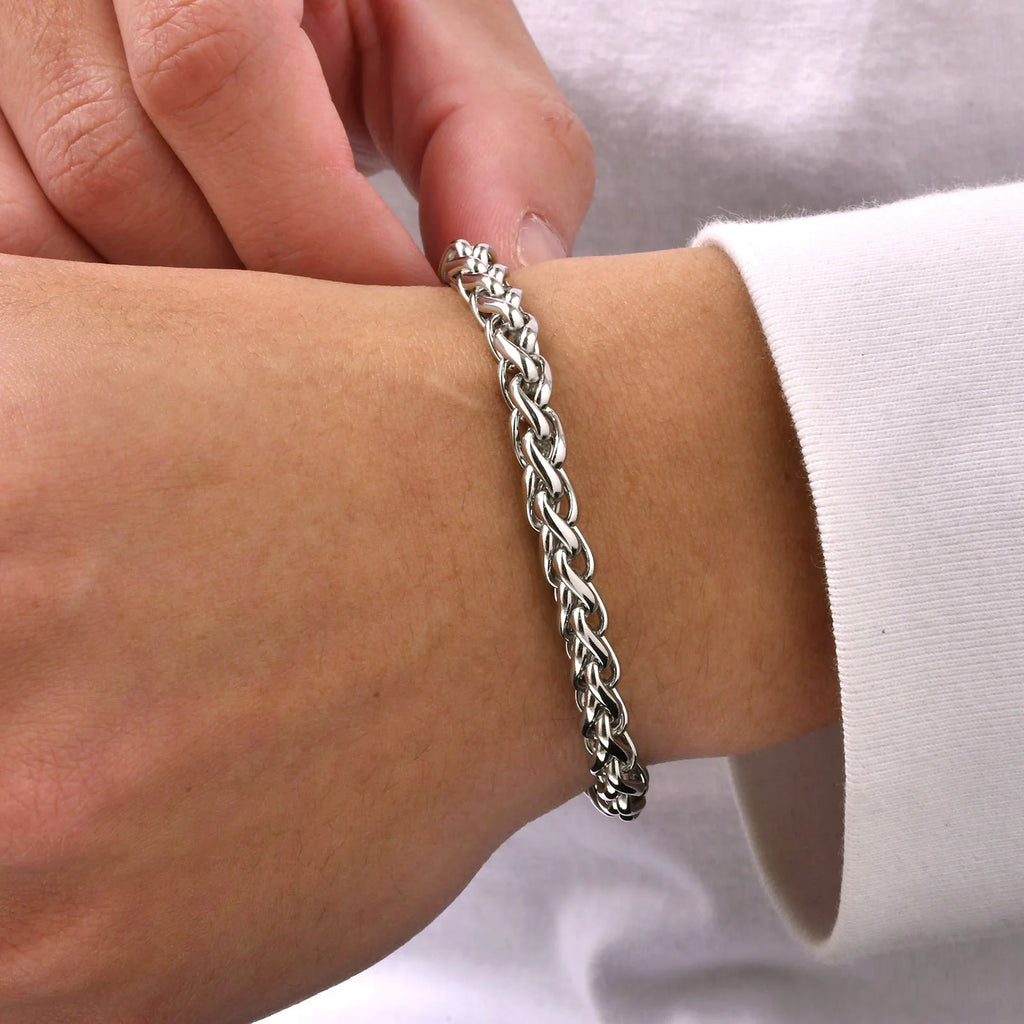 Basket Weave Box Chain Bracelet