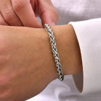 Basket Weave Box Chain Bracelet
