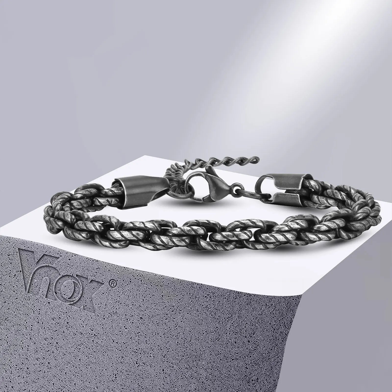 6mm Anchor Rolo Chain Bracelet