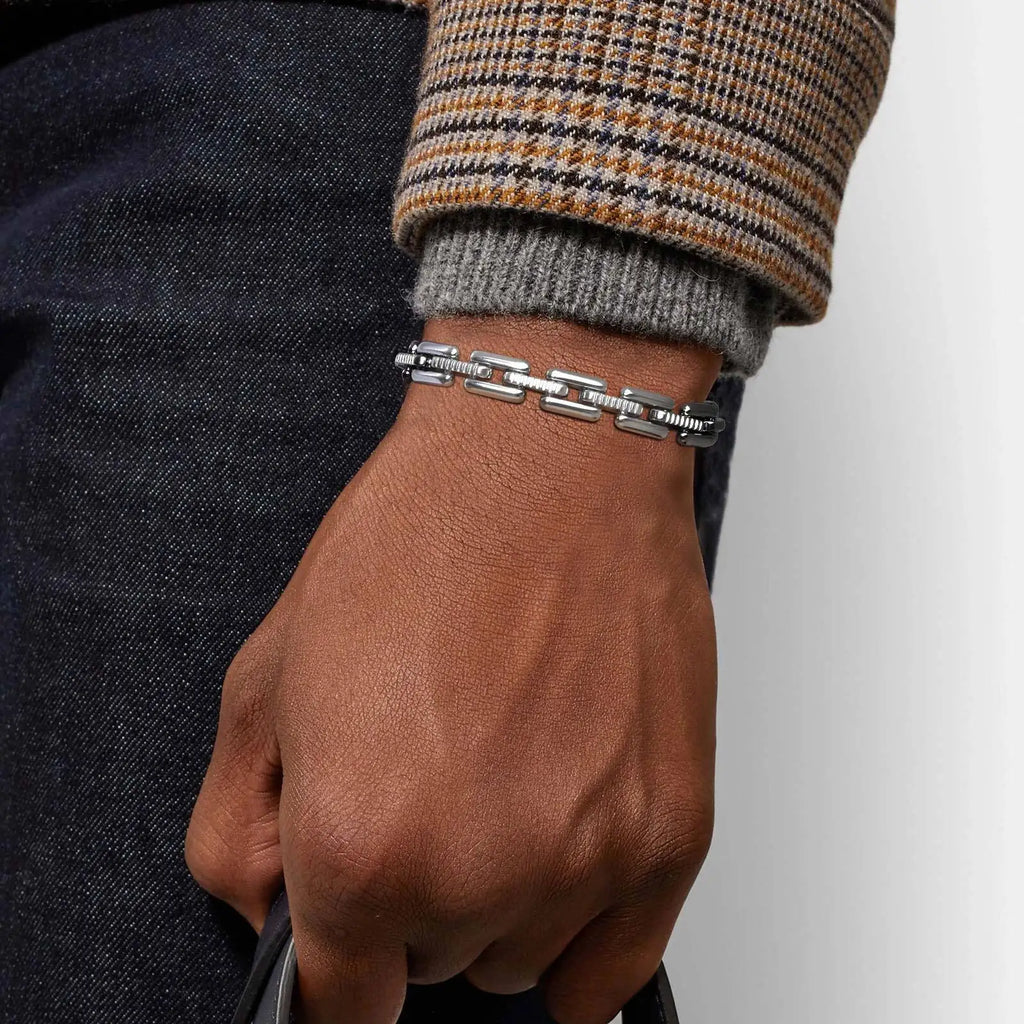 Heavy Handmade Rectangle Chain Bracelet