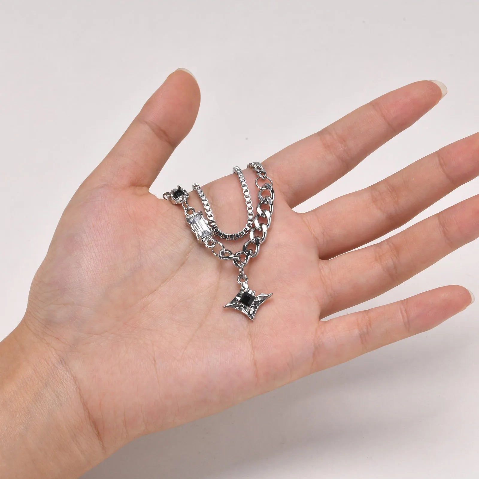 Black Star Double Chain Choker