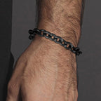 Matte Black Rolo Chain Bracelet