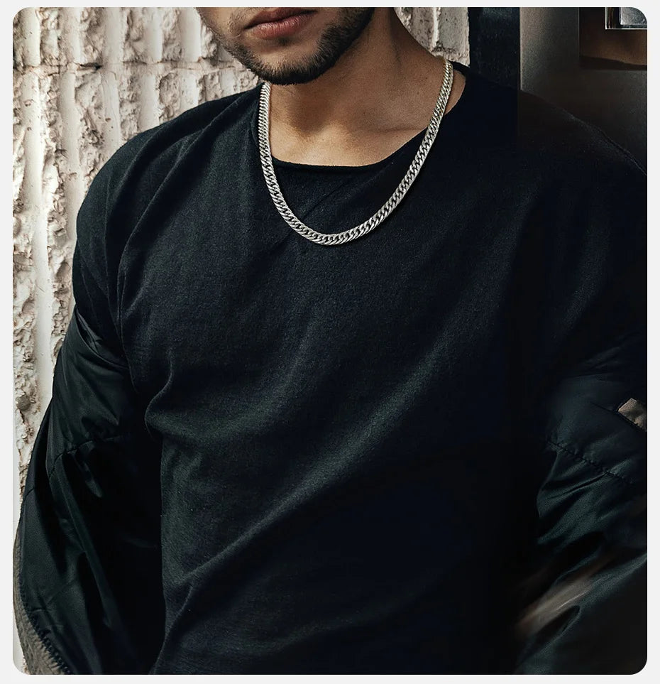 8mm Chunky Cuban Link Chain Necklace