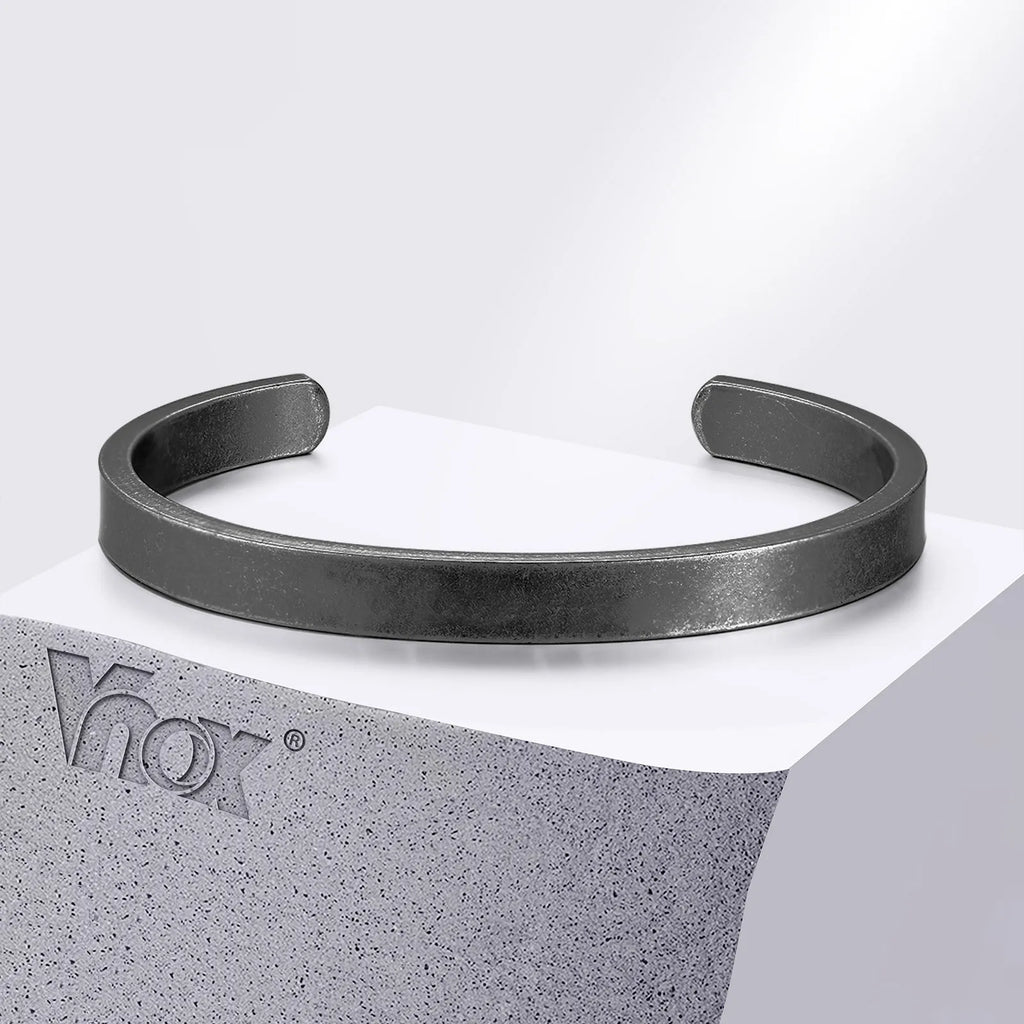 Oxidised Open Cuff Bangle Bracelet