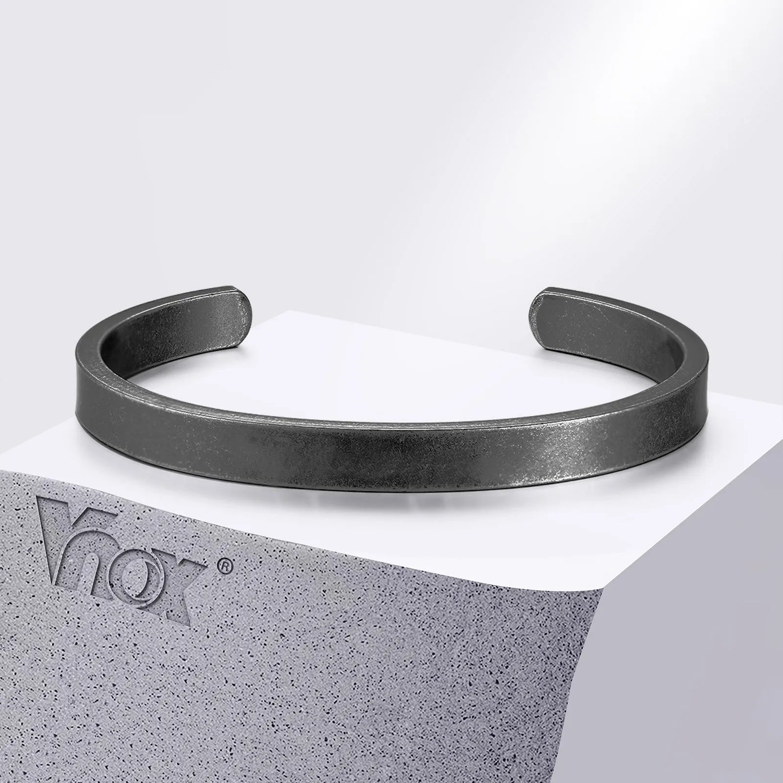 Oxidised Open Cuff Bangle Bracelet
