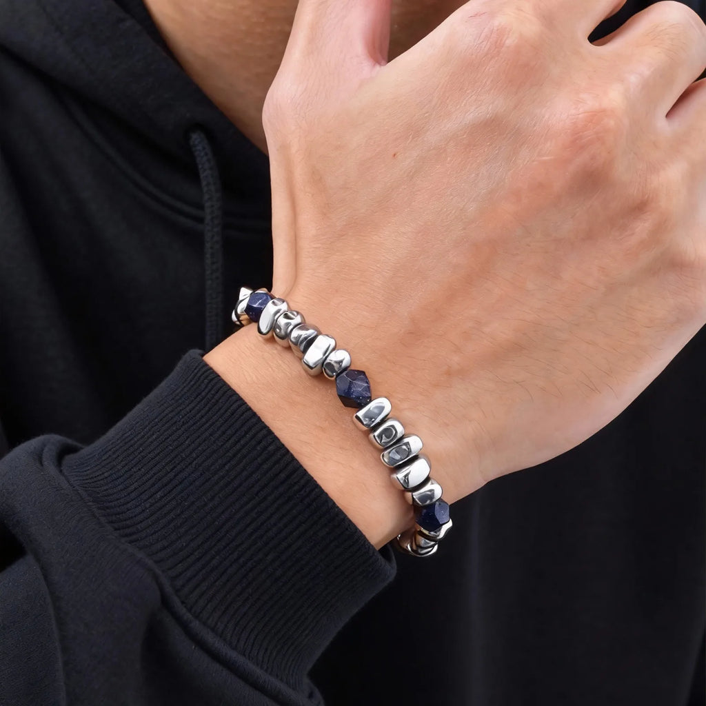 Gallstone Beaded Chain Bracelet