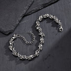 Full Skull Link Chain Bracelet