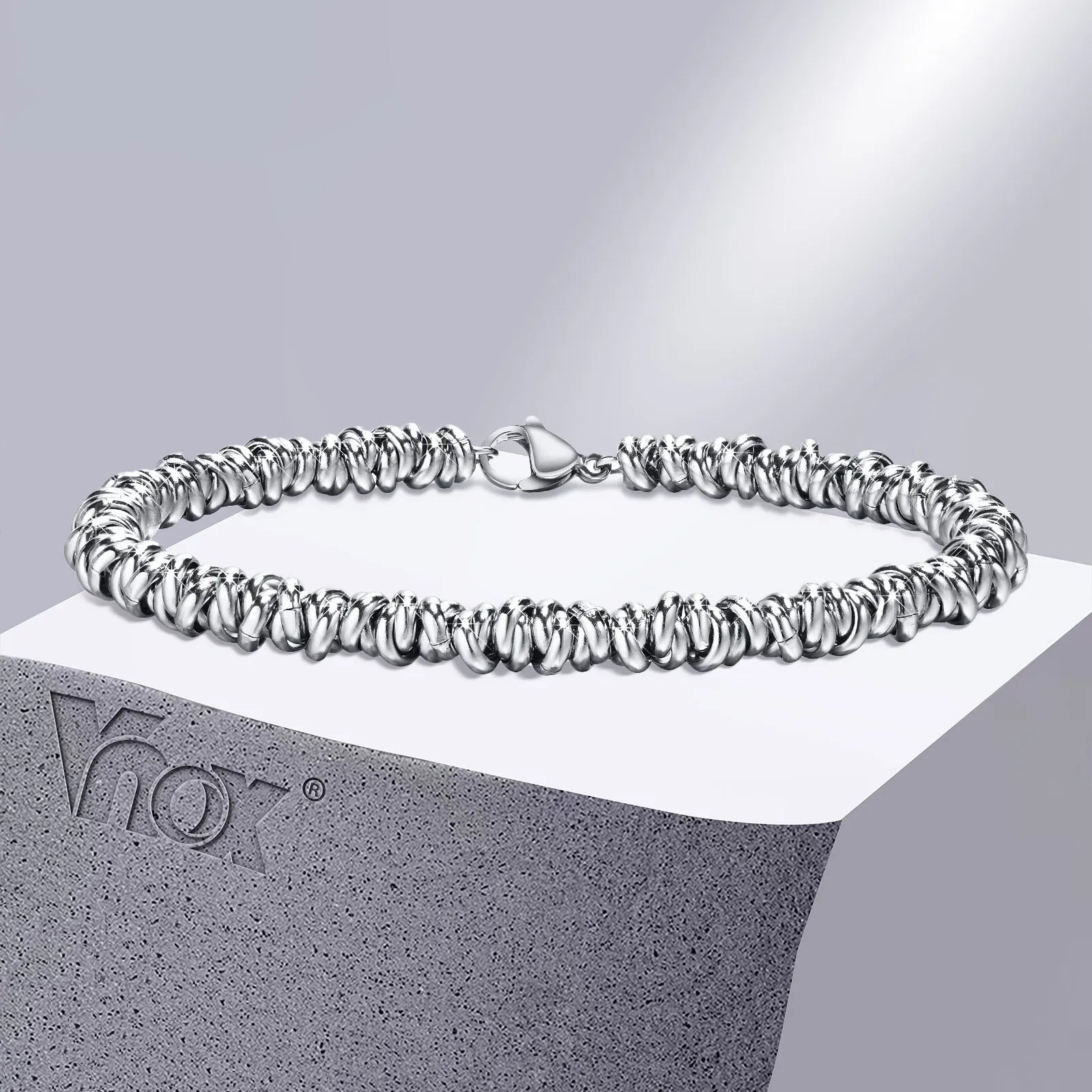 Twisted Steel Chain Bracelet