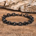 Matte Black Rolo Chain Bracelet