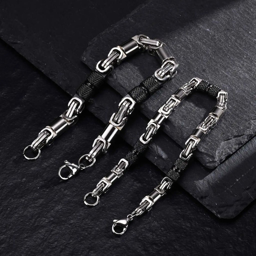 Black Byzantine Chain Bracelet