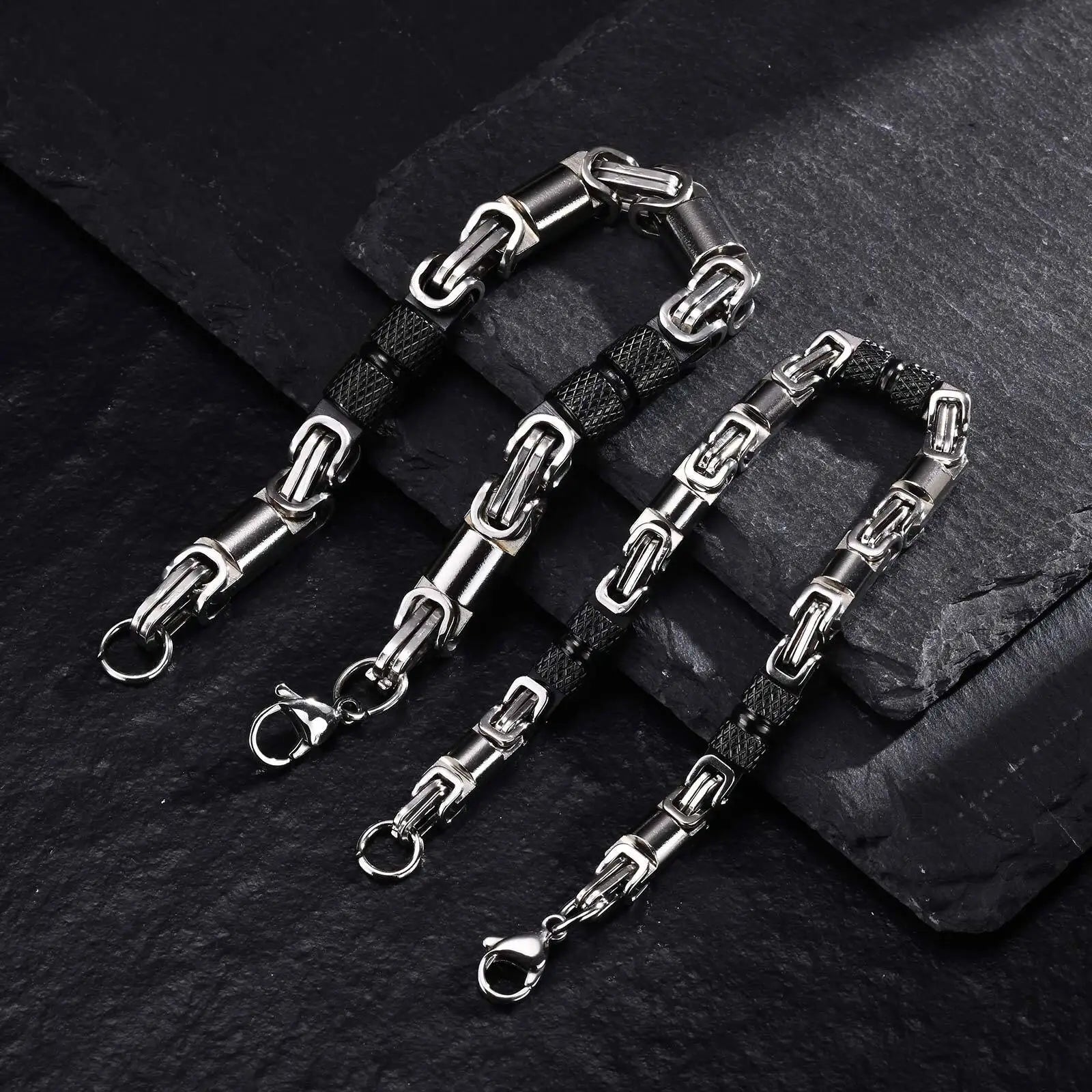 Black Byzantine Chain Bracelet