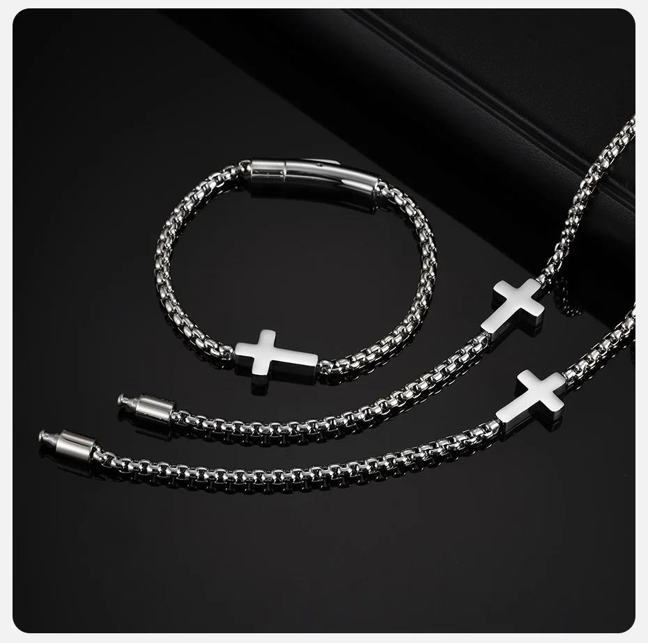 Cross Box Chain Bracelet
