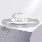 6mm Flat Herringbone Snake Chain Bracelet