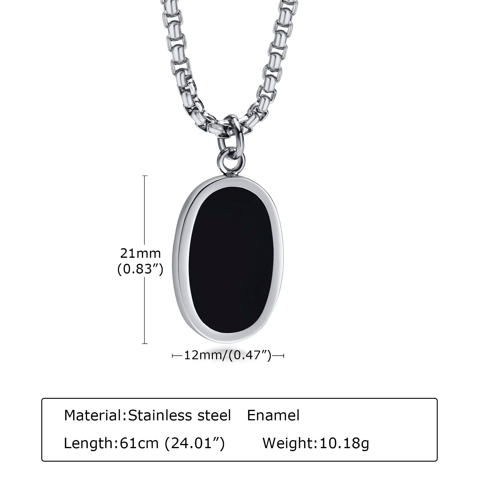 Enamel Geometric Coin Pendant Necklace