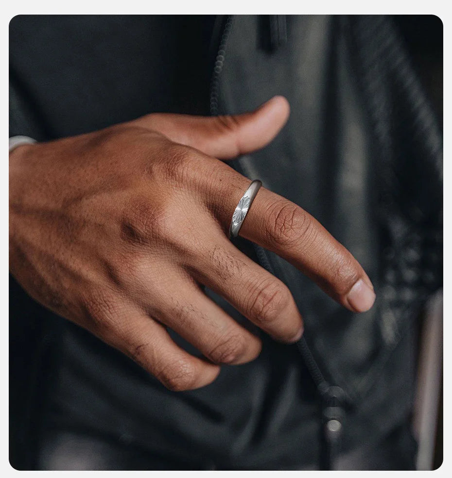 Flower Pattern Minimalist Ring