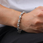 Full Skull Link Chain Bracelet