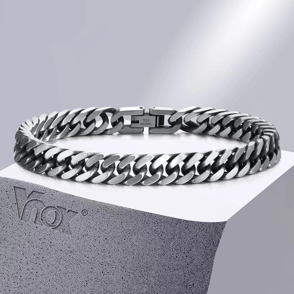 Retro Curb Dome Chain Bracelet