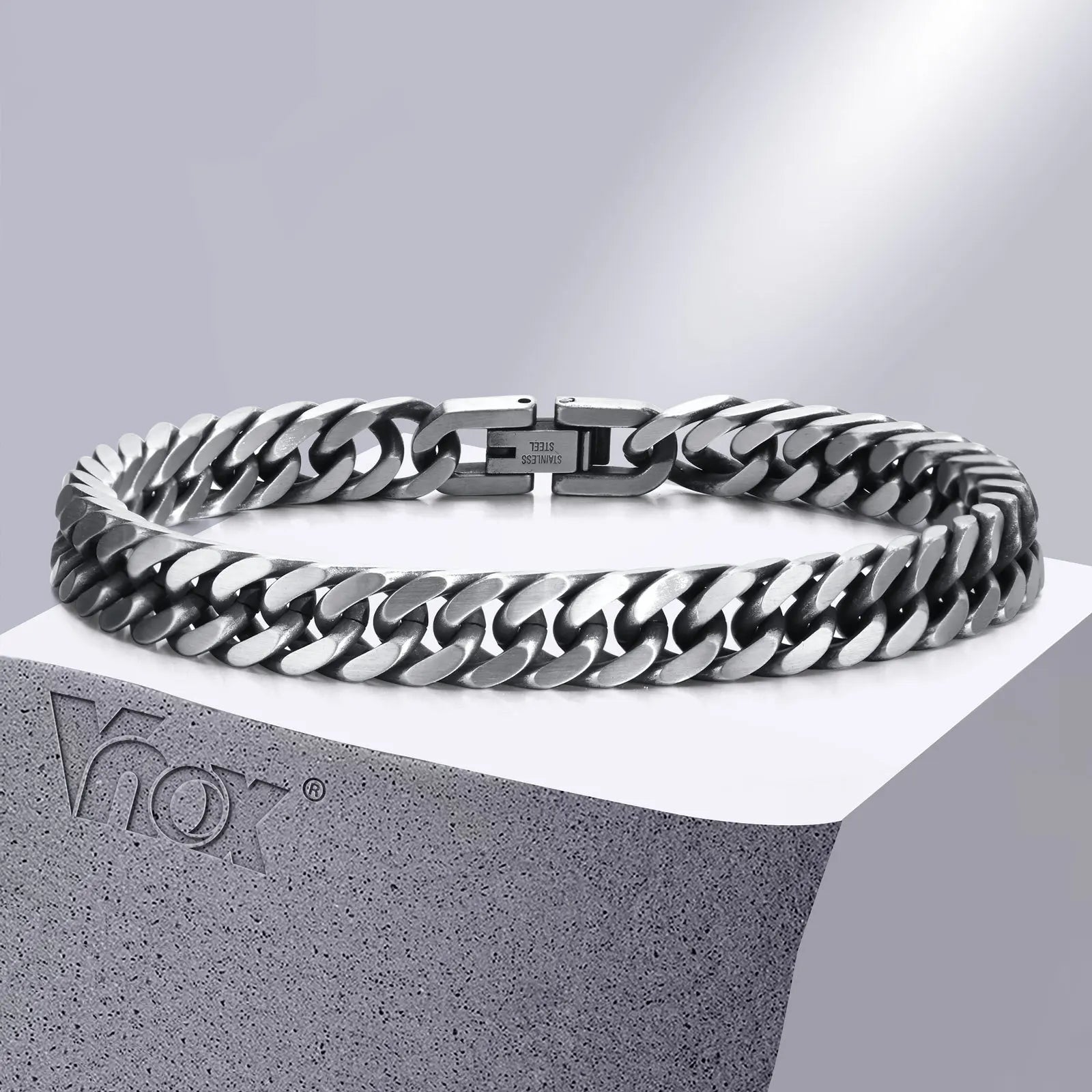 Retro Curb Dome Chain Bracelet