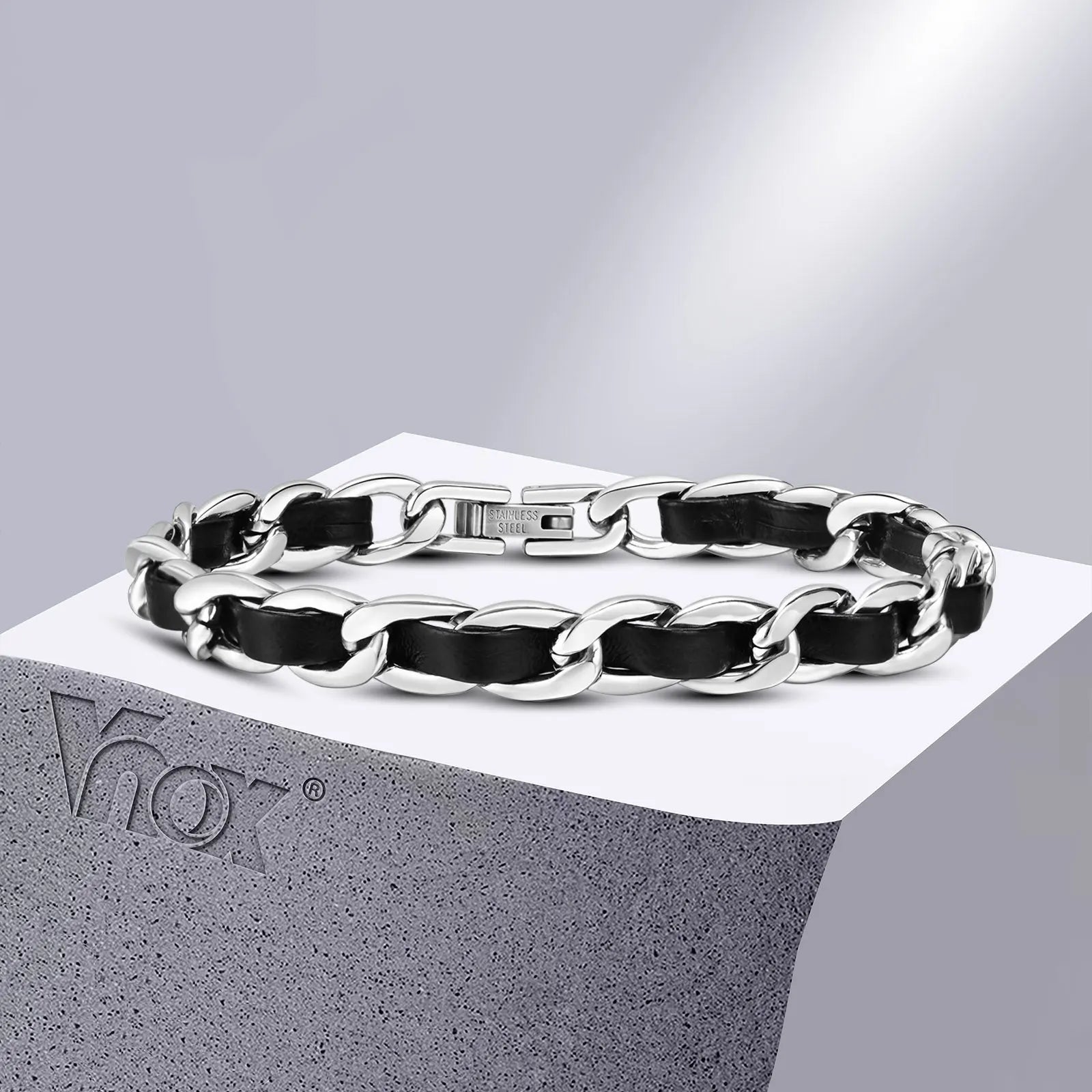 Black Cuban Link Chain Bracelet