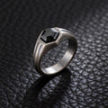 Hexagon Black Zircon Statement Ring