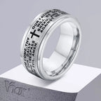 Spinner Cross Prayer Ring
