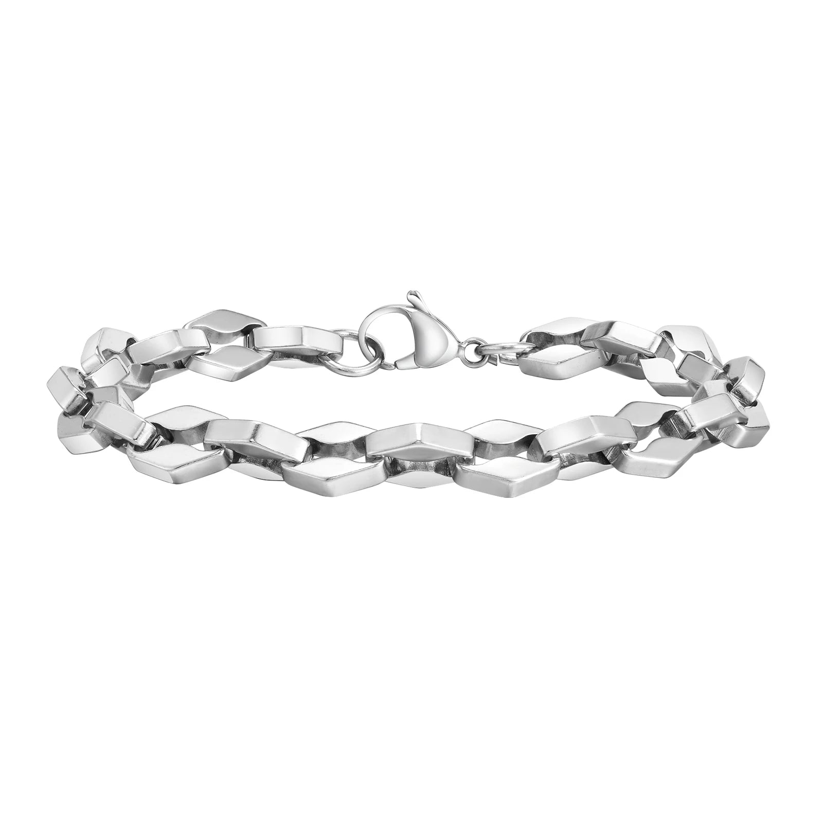 Rhombus Geometric Link Chain Bracelet