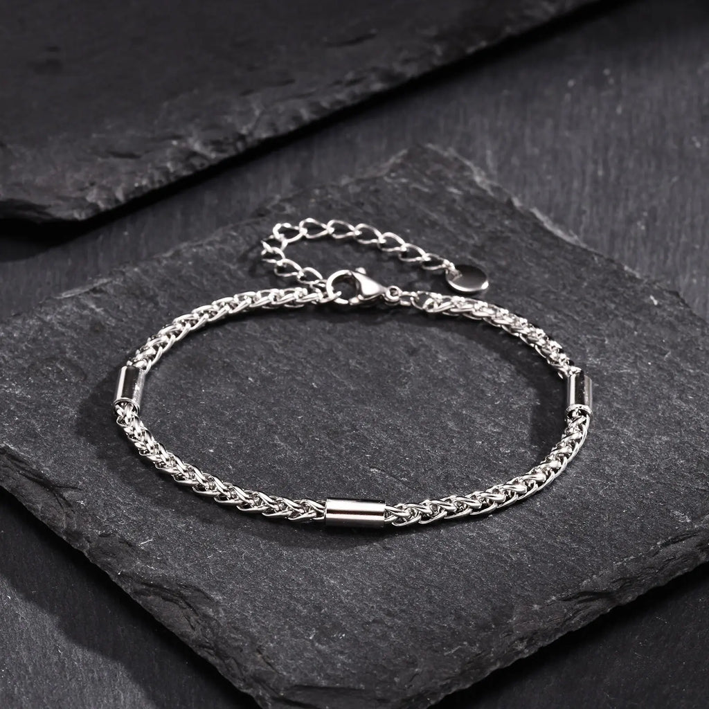 3mm Wheat Woven Chain Bracelet
