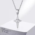 Hollow Four Point Star Pendant Necklace