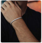 Black Zirconia Box Chain Bracelet