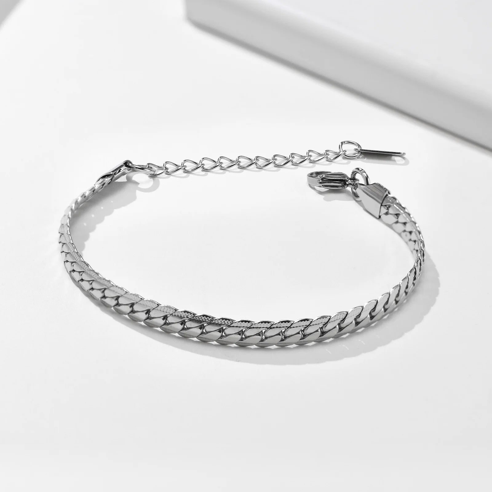 6mm Flat Cuban Link Chain Bracelet