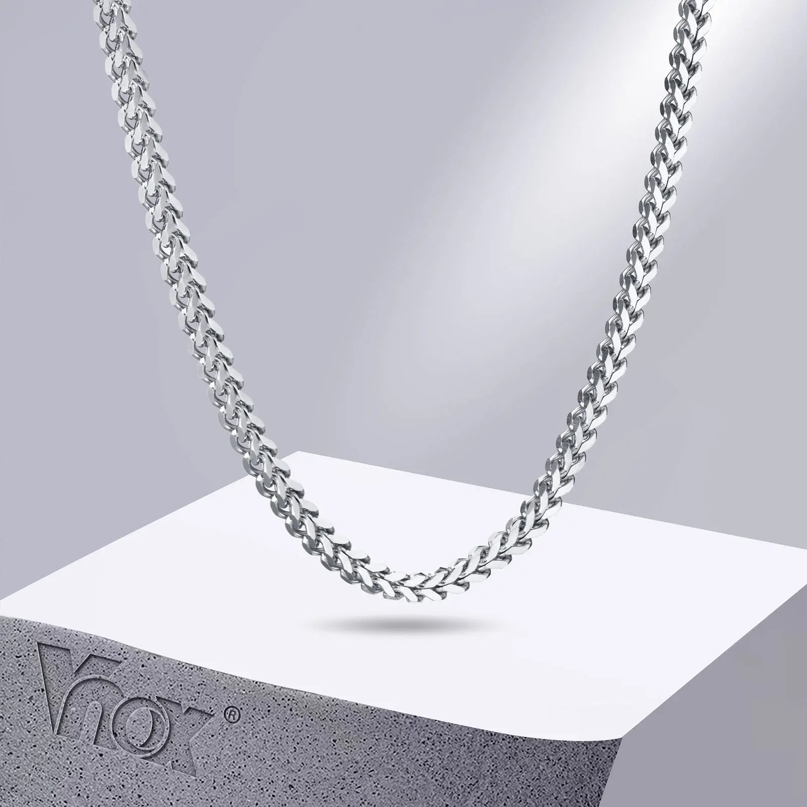 Franco Foxtail Chain Necklace