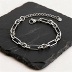 Rectangle Links Curb Chain Bracelet