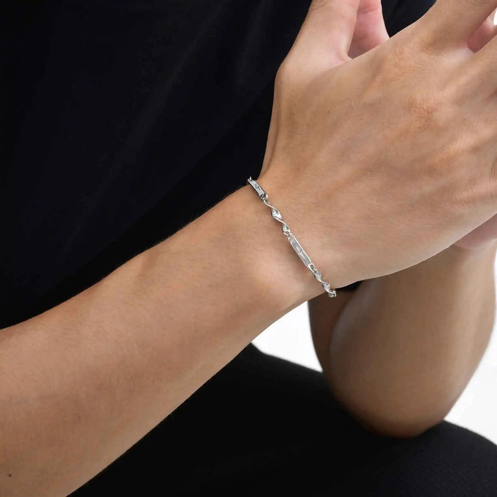 Mobius Cross Bamboo Chain Bracelet